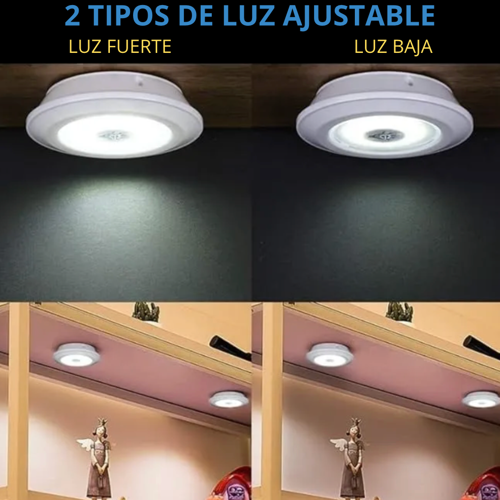 InstaLuz® - KIT 6 Lámparas LED Inalámbricas A Control Remoto
