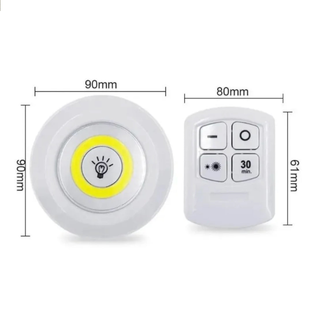 InstaLuz® - KIT 6 Lámparas LED Inalámbricas A Control Remoto