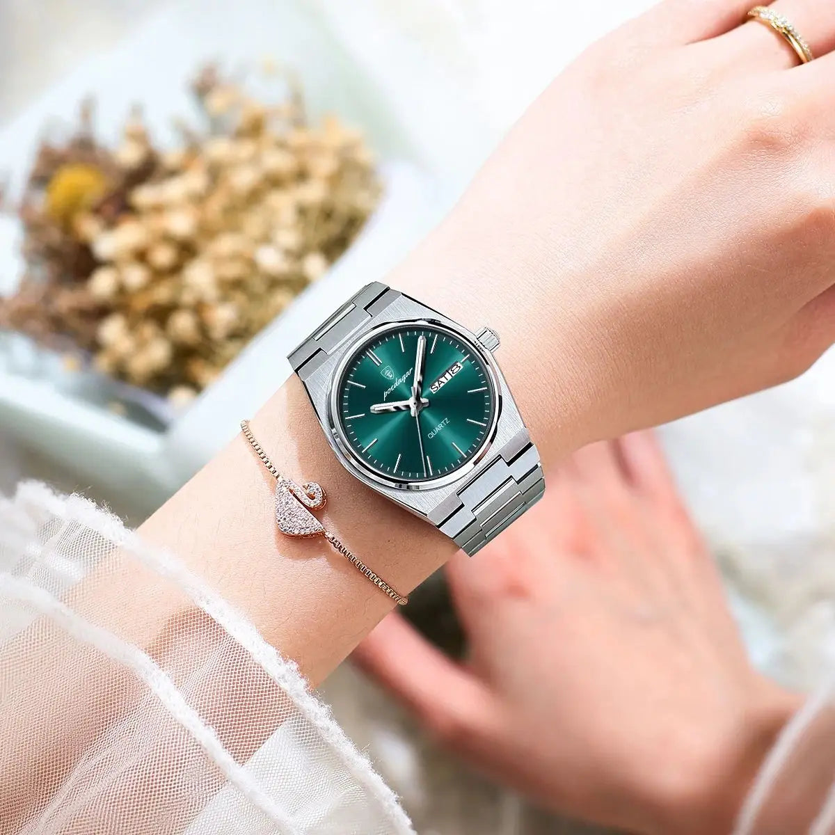 POEDAGAR Reloj Mujer Elegante Impermeable